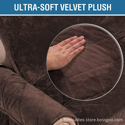 Sofa Slipcover antypoślizgowa aksamitna pluszowa ochraniacz na fotel
